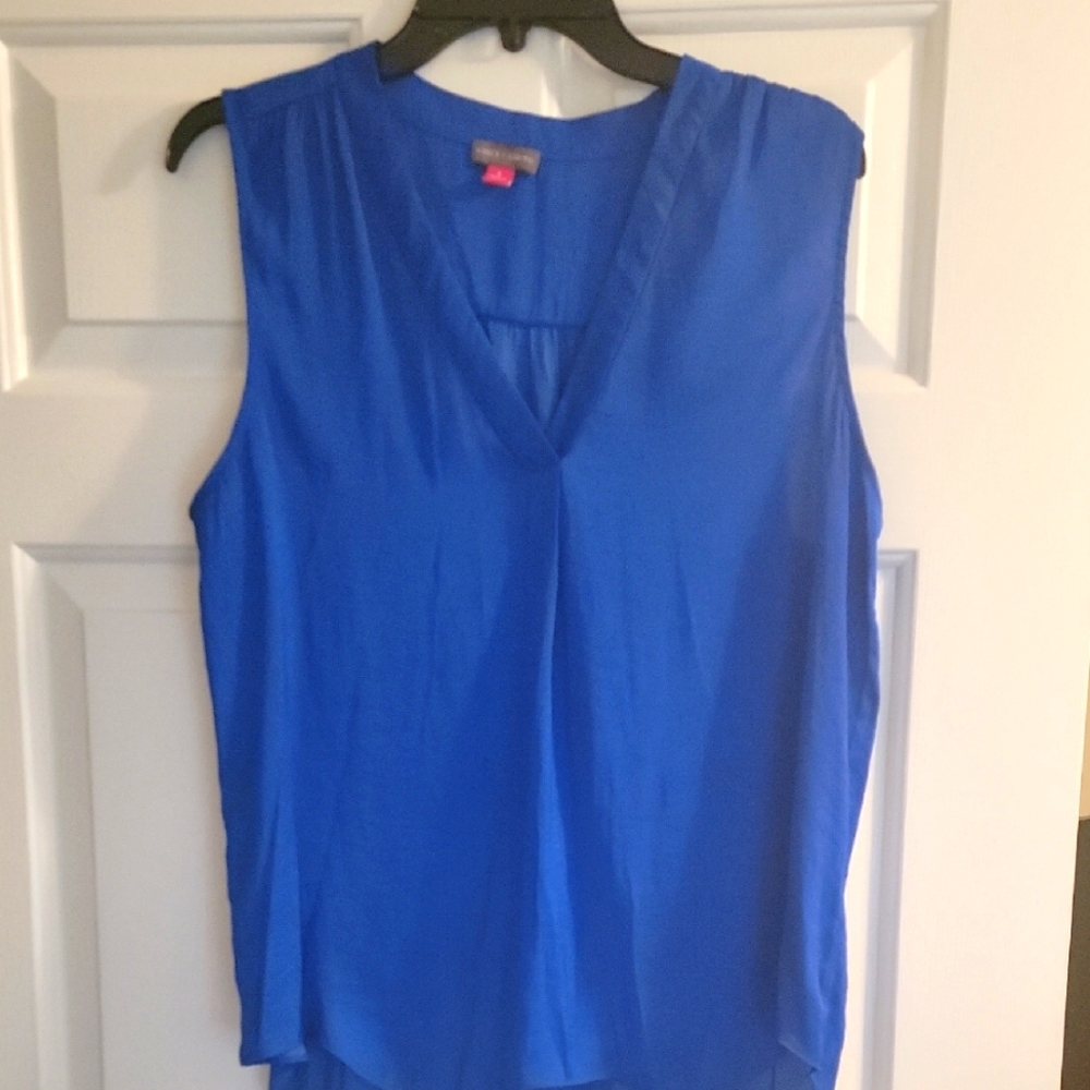 Vince Camuto Silk V Neck Top